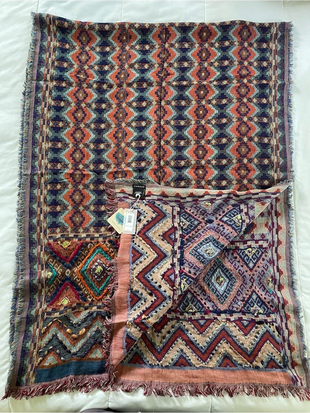 Vismaya Long Embroidered Scarf